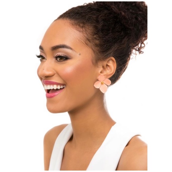 Anthropologie Garden Party Blue Flower Earrings - Picture 2 of 3